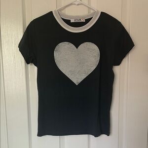 Anthropologie Letluv Heart Ringer Tee, Size M